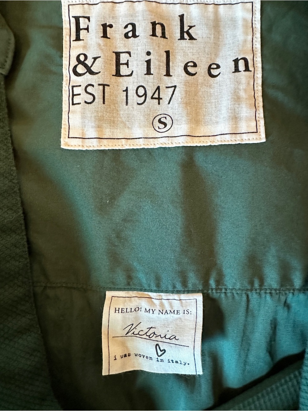 Frank & Eileen Victoria Superluxe Dark Green Button-Up Tuxedo Shirt - Picture 5 of 6